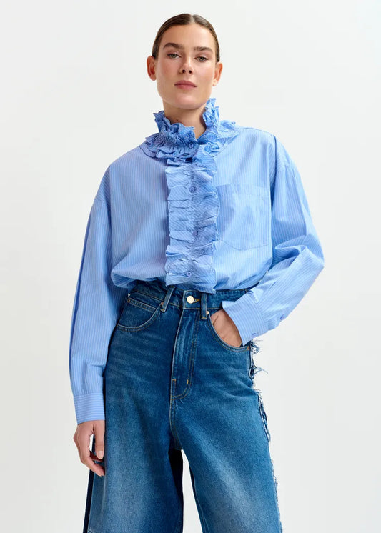 Essentiel Antwerp Ruffle Neckline Blouse