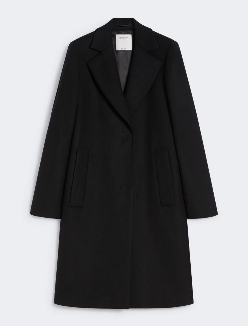 Sportmax Ala Black Wool Coat
