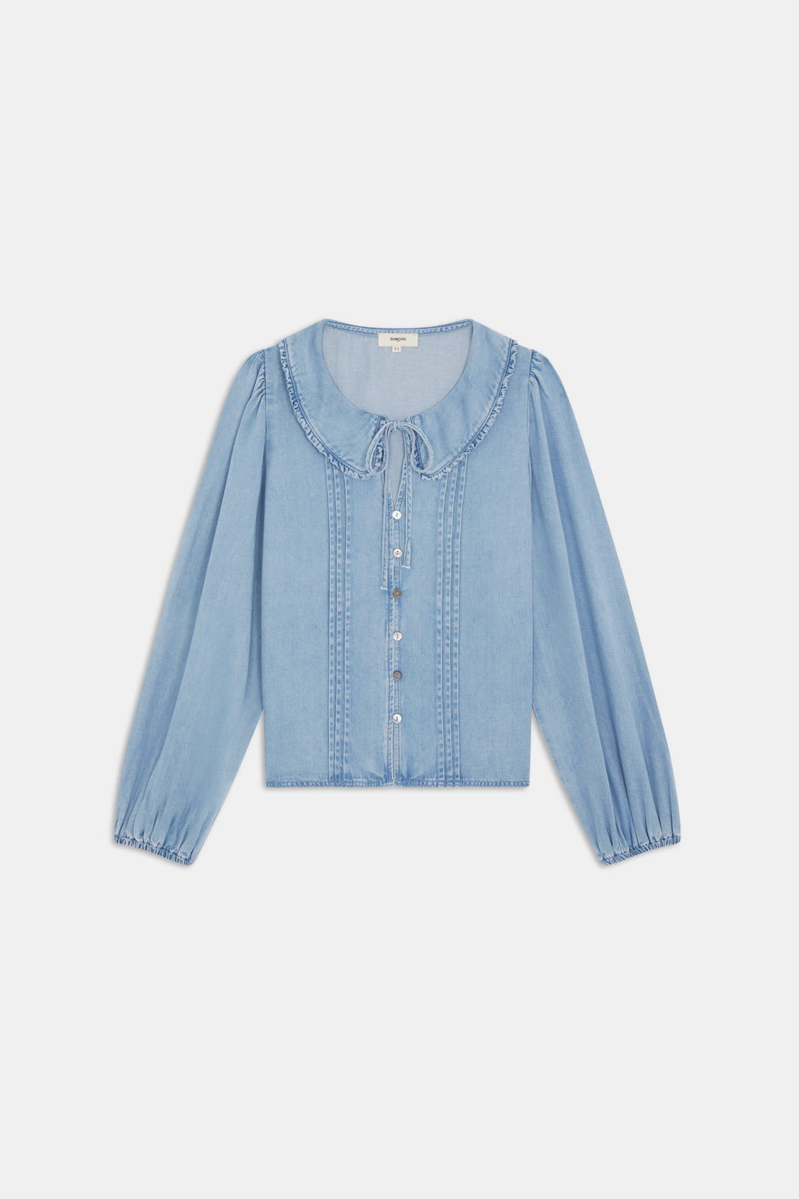Suncoo Lazar Blue Denim Blouse