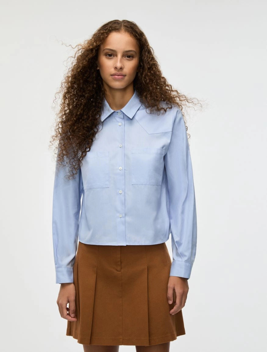 Iblues Iblcerto Boxy style Sky Blue Shirt