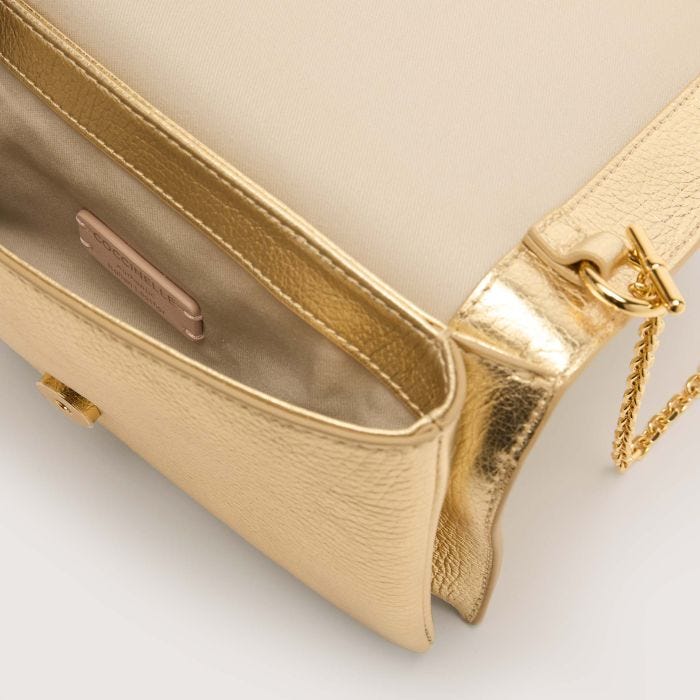 Coccinelle Gold Dandy Clutch