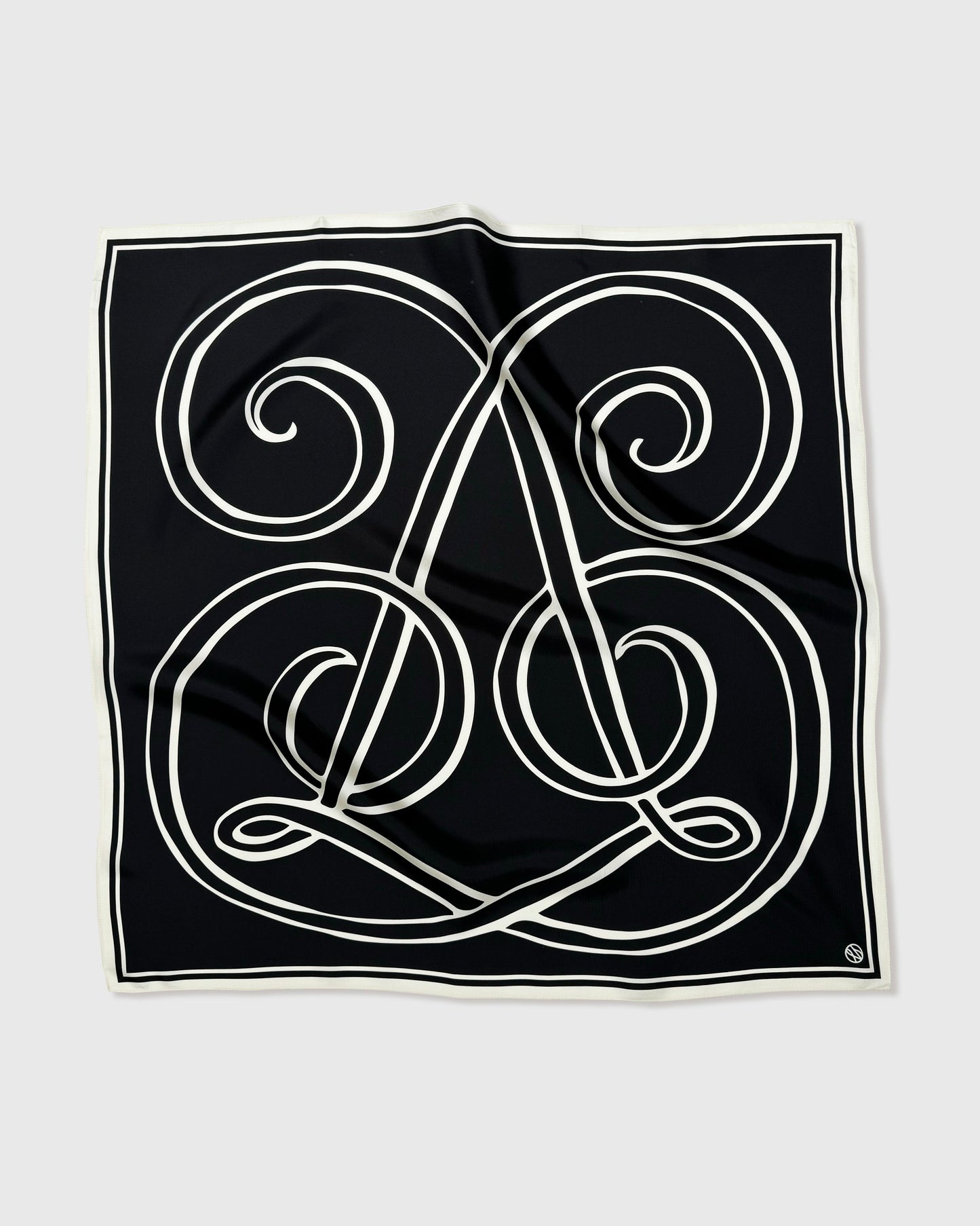 Lescarf Large Monogram Black Scarf