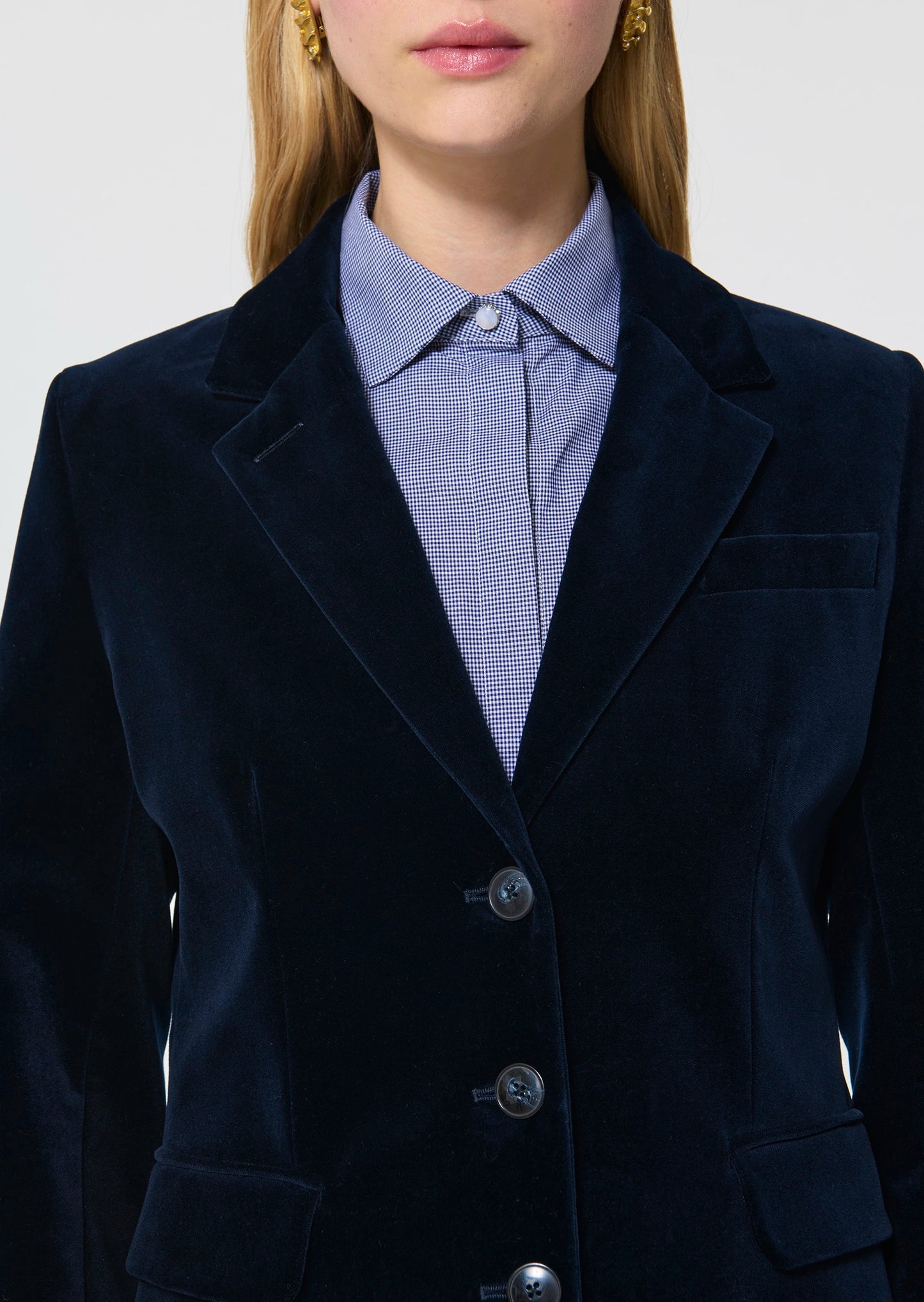 Tara Jarmon Vetty Navy Velvet Jacket