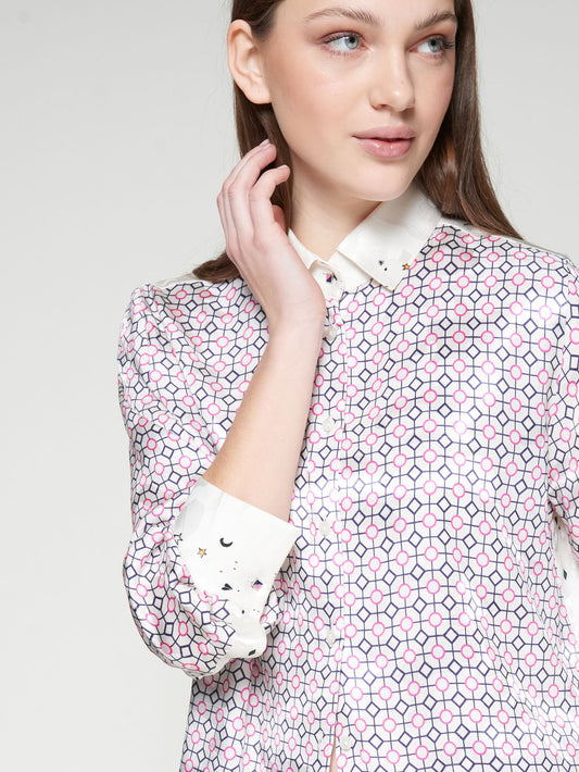 Vilagallo Shirt Isa Geometrico Ovni Jacq Print