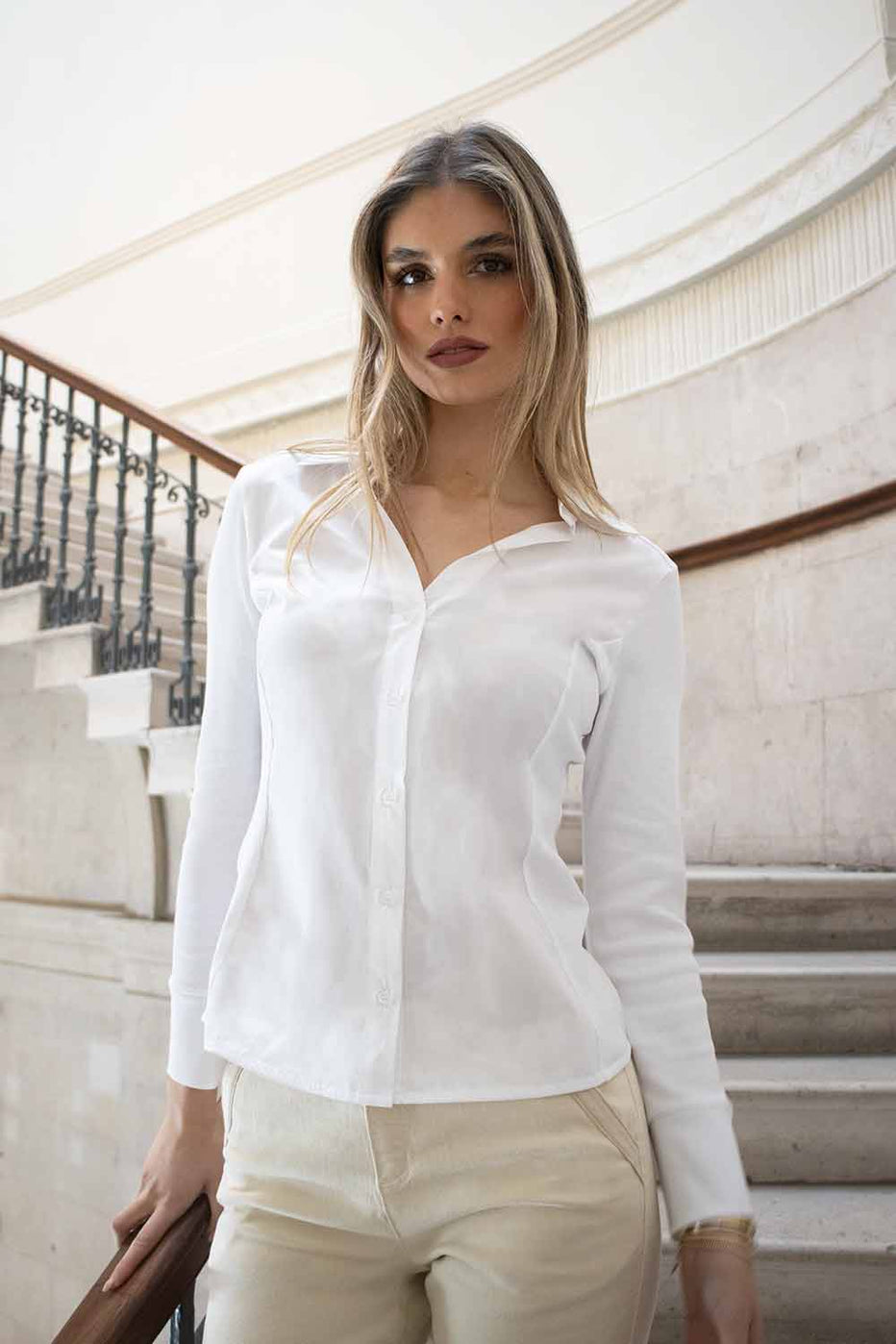 Una Cotton Shirt White