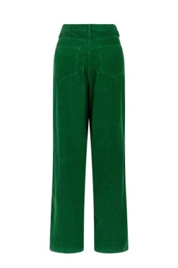 Straight Leg Green Corduroy Trouser