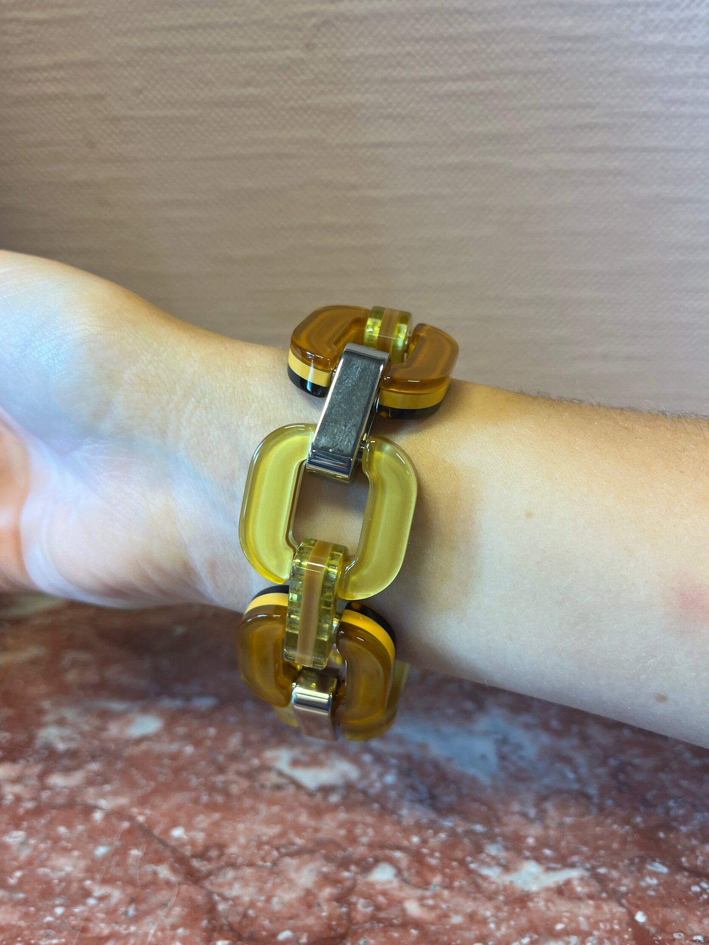 XAVIER DERMONE Two Tone Mustard Bracelet