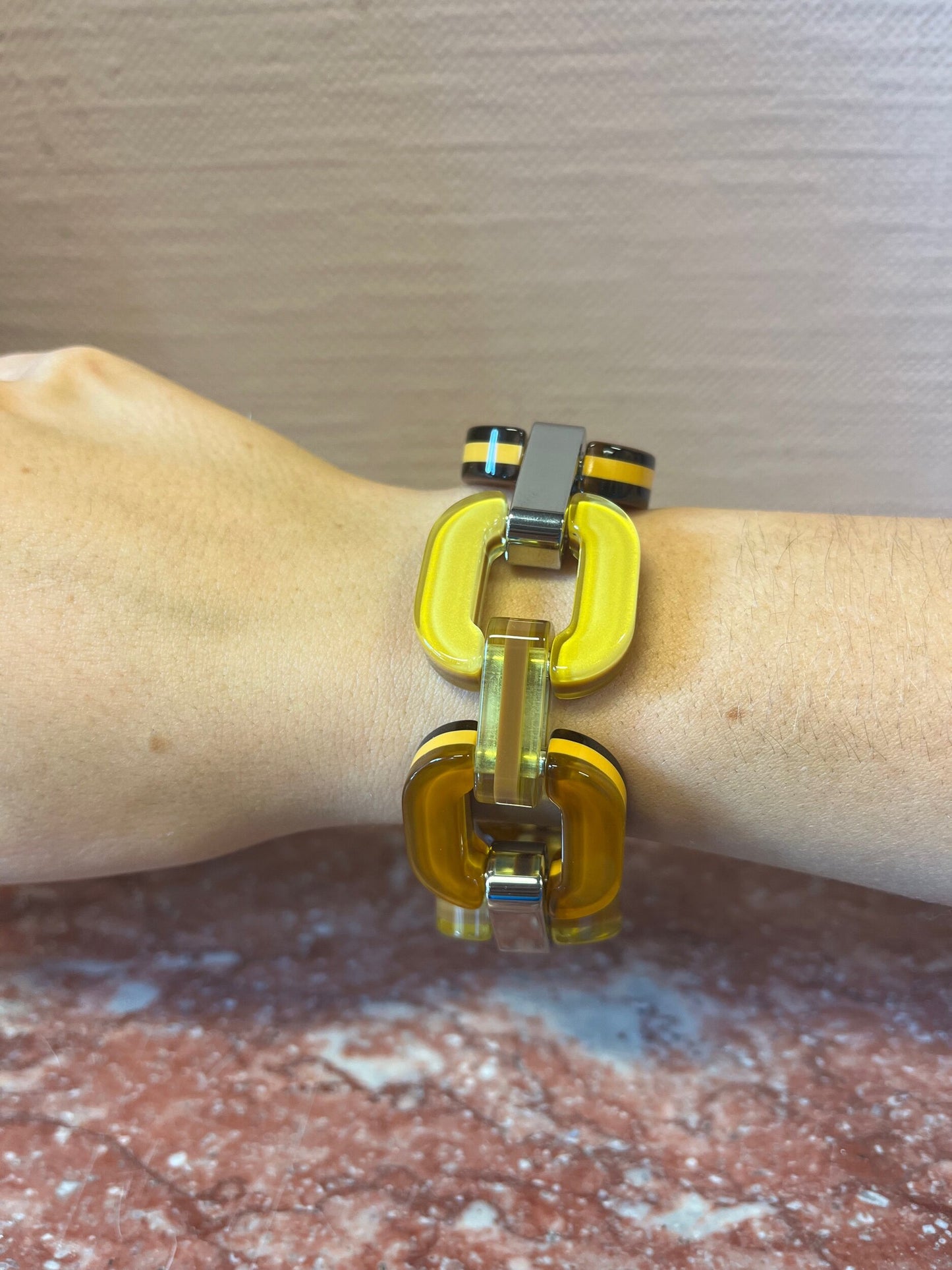 XAVIER DERMONE Two Tone Mustard Bracelet