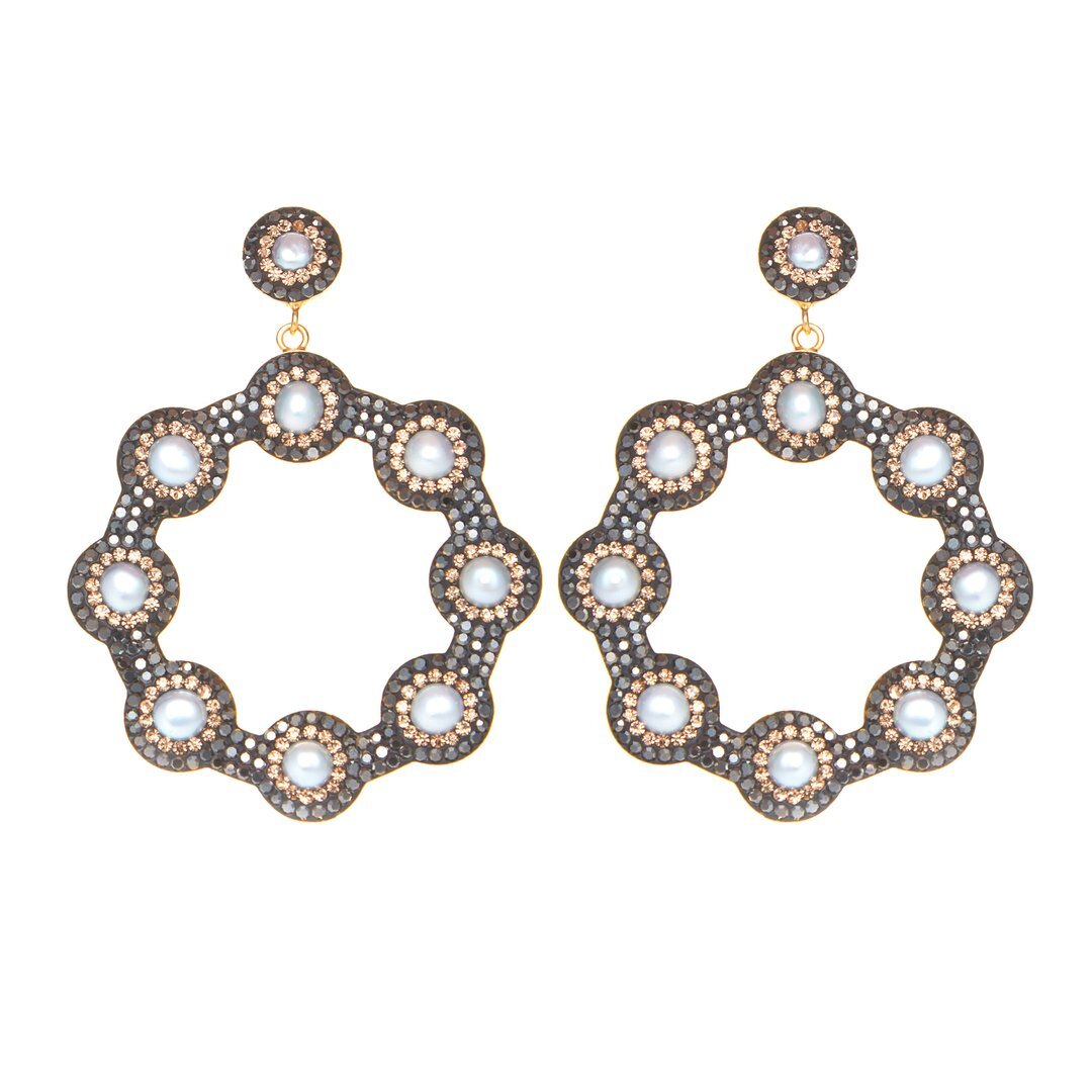 Baroque  Pearl Hoop Earrings