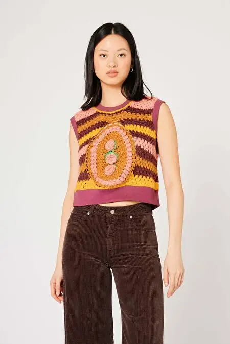 Patchwork Maille Tank Top