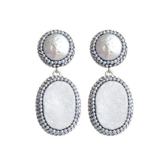White Chalcedony Earrings